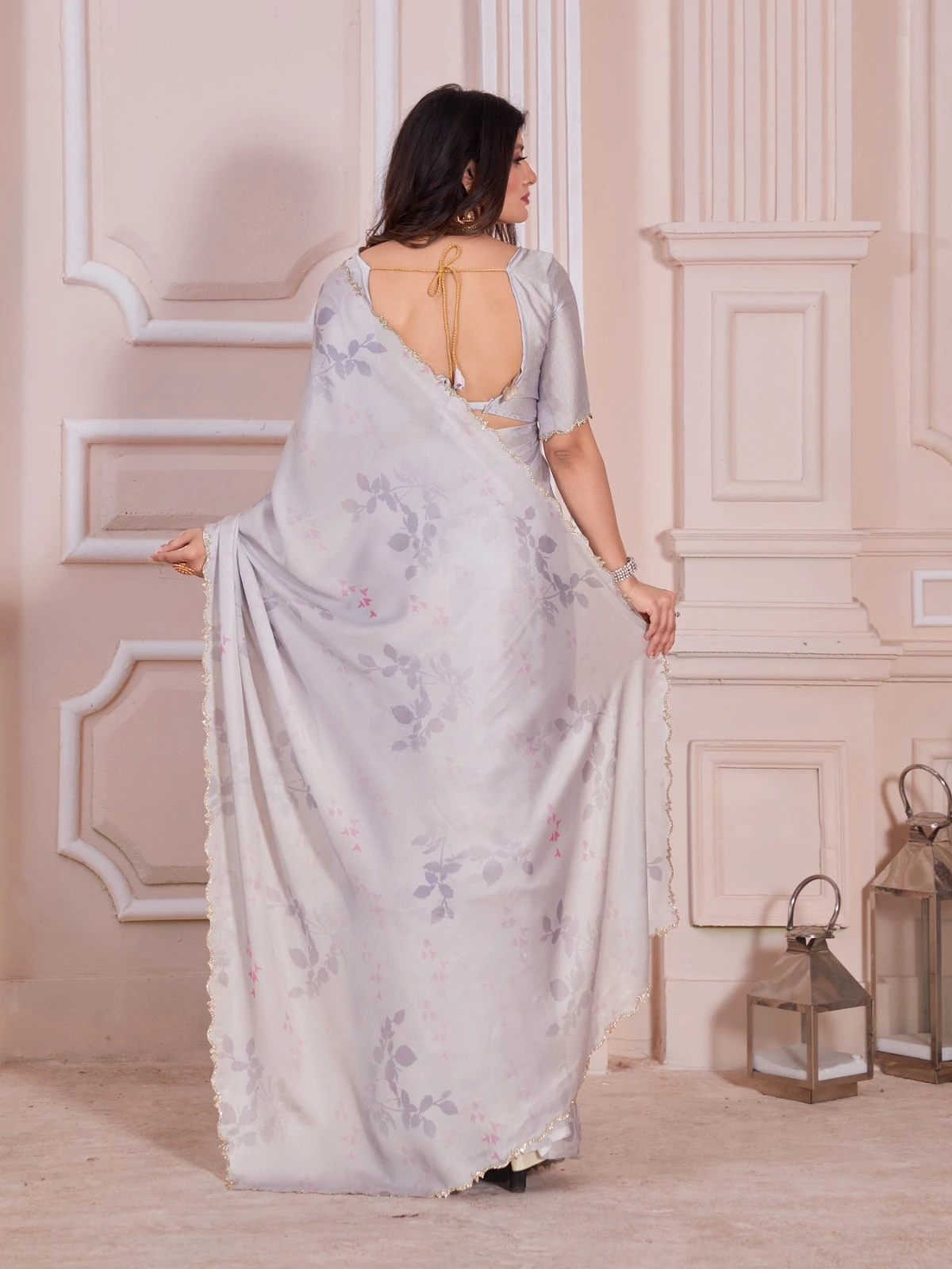 Mehak 642 Series Pure Satin Georgette Digital Print Wholesale Fancy Sarees Catalog — Wholesale Sarees, MPA wholesale from Surat — view 4